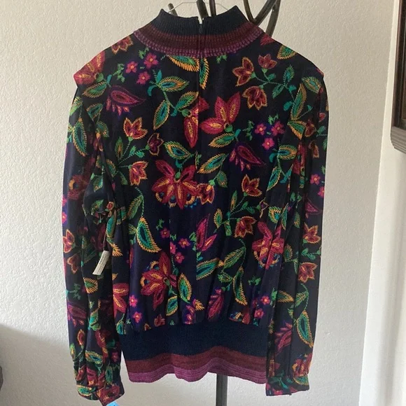 Leslie Fay Collection Vintage New Top & Skirt Floral Design Size 18